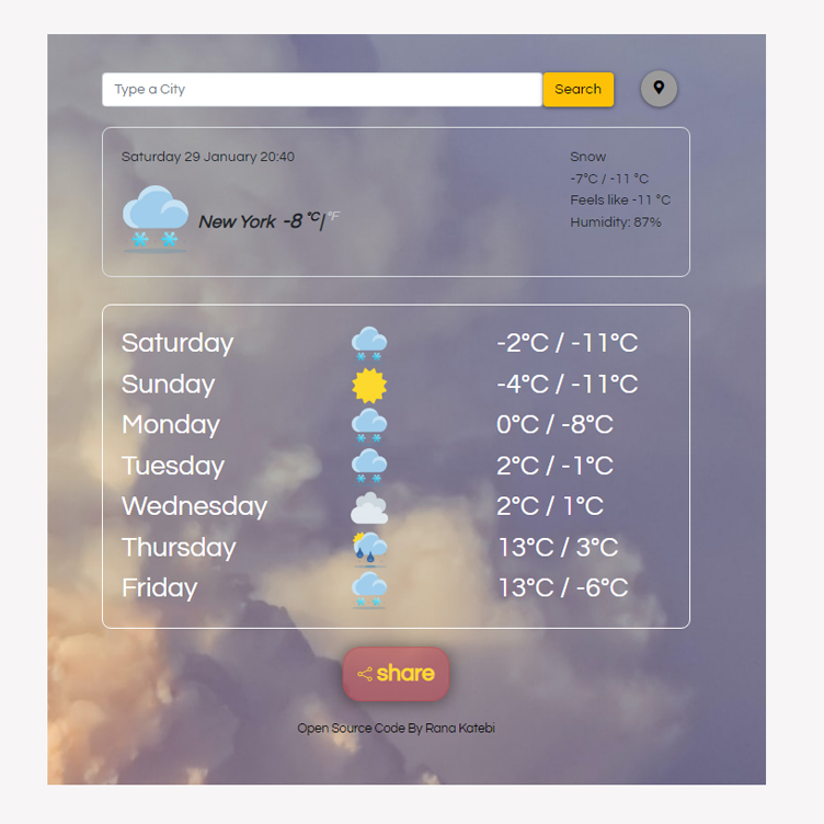 Weather Forcast App